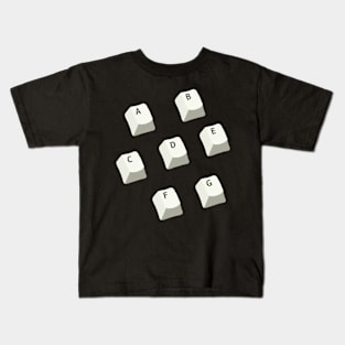 Keycaps letters A-G Kids T-Shirt